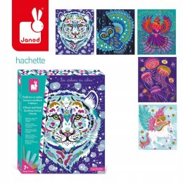 Zestaw kreatywny Brokat i piasek Błyszczące zwierzęta 7+ Janod