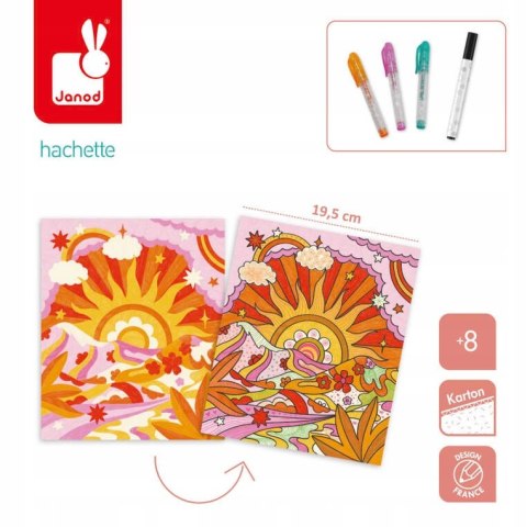 Zestaw kreatywny Kontury i brokatowe wzory Kraina snów 8+ Janod