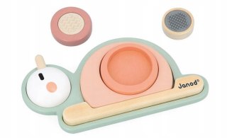 Drewniana Układanka Sensoryczna Ślimak Sweet Cocoon 12 m +, Janod J04052