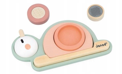 Drewniana Układanka Sensoryczna Ślimak Sweet Cocoon 12 m +, Janod J04052