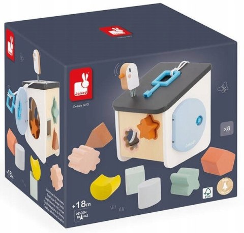 Drewniany Sorter Domek dla Ptaszków Sweet Cocoon 18 m +, Janod J04062