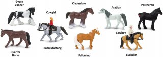 Figurki Konie z Jeźdźcami Zestaw Figurek w Tubie Safari Ltd.