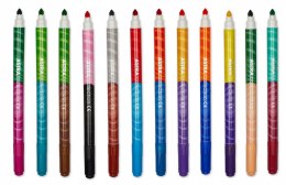 Flamastry dwustronne Astra 12 sztuk 24 kolory Pisaki