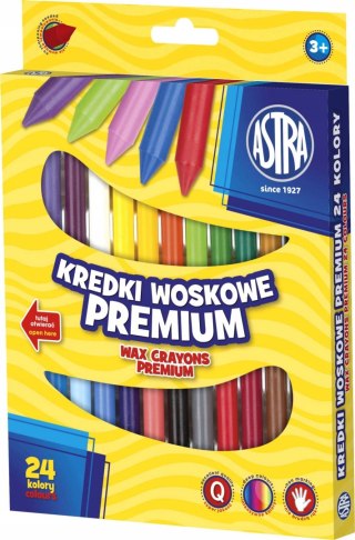 Kredki woskowe Premium Astra 24 Kolory
