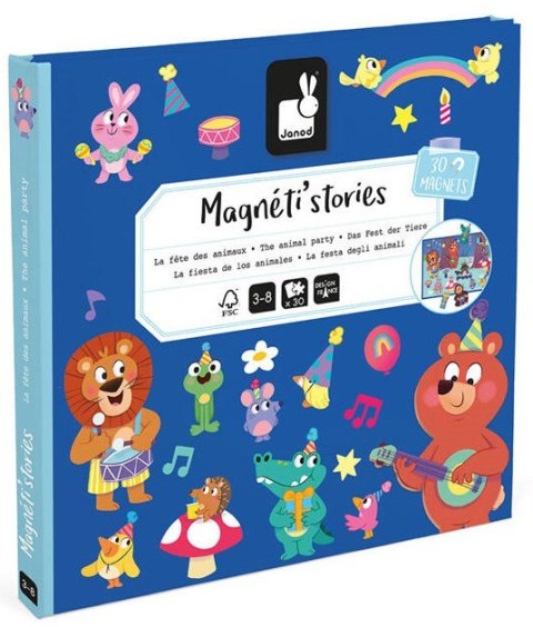 Magnetyczna Układanka Przyjęcie w Lesie Magneti'stories 3+, Janod J05455