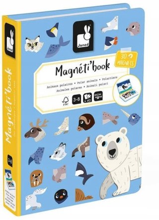 Magnetyczna Układanka Zwierzęta Polarne Magnetibook 3-8 lat, Janod J02599