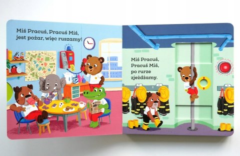 Miś Pracuś Straż Pożarna Książeczka z Ruchomymi elementami
