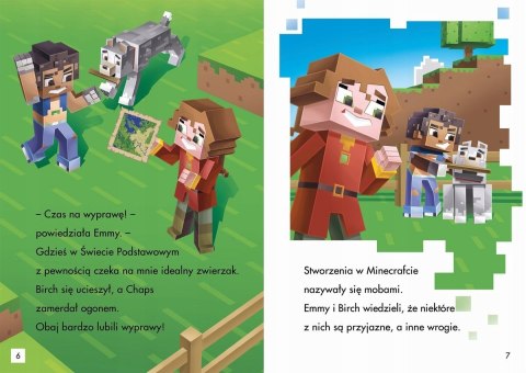Moby w świecie podstawowym Minecraft Tryb czytania Harperkids