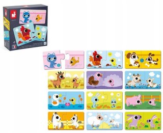 Pierwsze Puzzle do Pary Zwierzęta i ich Dzieci 24 elementy 2+, Janod J02637