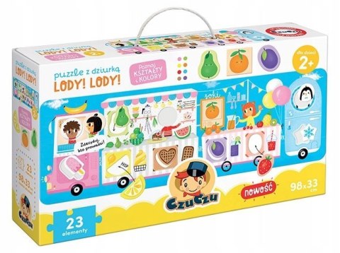 Puzzle z dziurką Lody Lody Czu Czu 23 elementów 2+