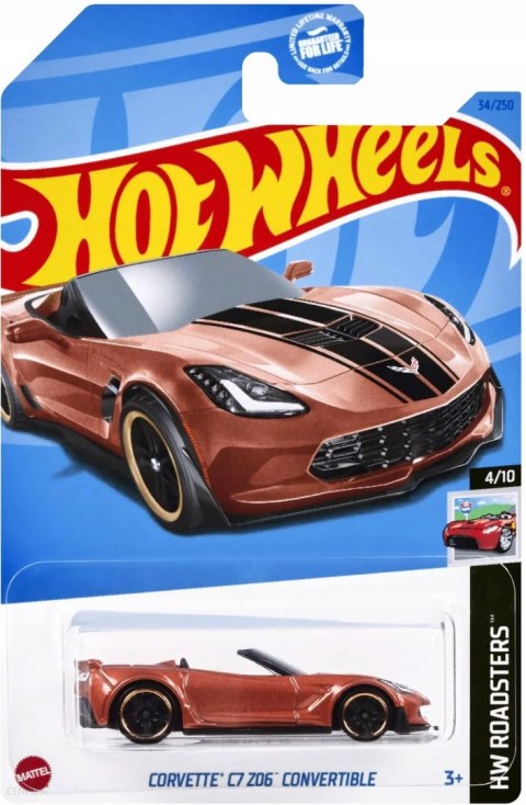 Samochodzik Hot Wheels HKK10 Corvette C7 Z06 Convertible HW Roadsters