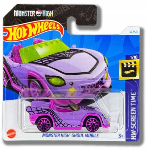 Samochodzik Hot Wheels HRY45 Monster High Ghoul Mobile HW Screen Time 2024