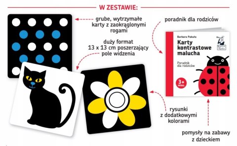 Widzę Kolory Karty Kontrastowe Malucha 3 m+ Kapitan Nauka