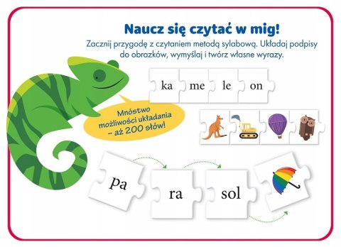 Zabawa w Sylaby Układanka Edukacyjna Puzzle 4+ Kapitan Nauka