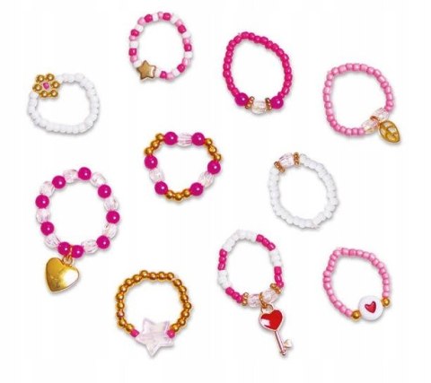 Zestaw Kreatywny do Tworzenia Biżuterii Pierścionki z Koralików 7+, Janod