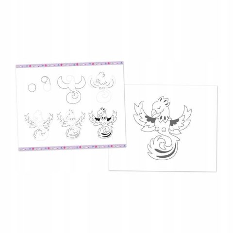 Zestaw Rysowanie Krok po Kroku Fantastyczne Stworzenia 20 Rysunków 7+ Janod