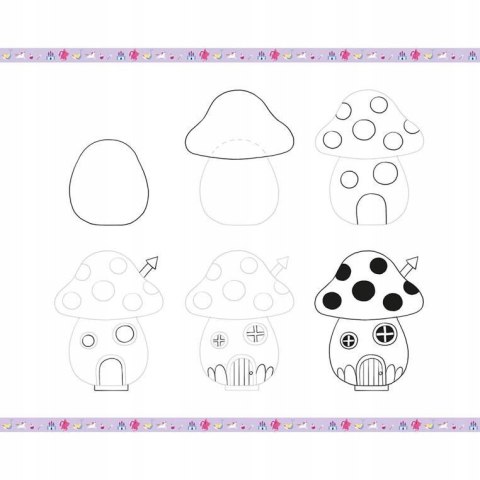 Zestaw Rysowanie Krok po Kroku Fantastyczne Stworzenia 20 Rysunków 7+ Janod