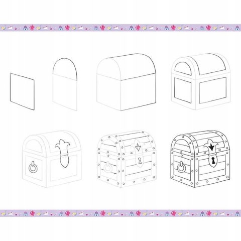 Zestaw Rysowanie Krok po Kroku Fantastyczne Stworzenia 20 Rysunków 7+ Janod