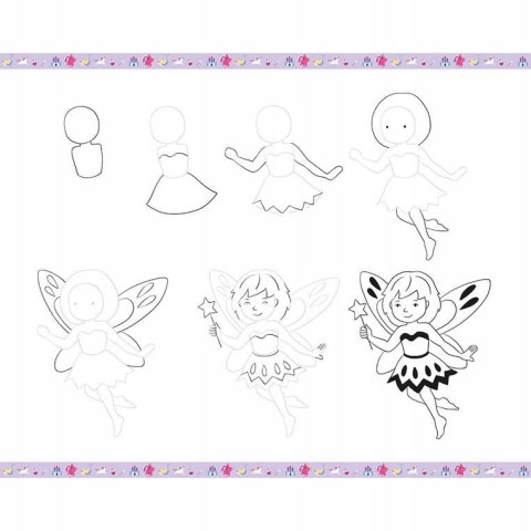 Zestaw Rysowanie Krok po Kroku Fantastyczne Stworzenia 20 Rysunków 7+ Janod