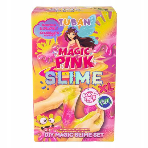 Zestaw do Robienia Glutów Super Slime Magic Pink XL Zmieniający Kolor Tuban
