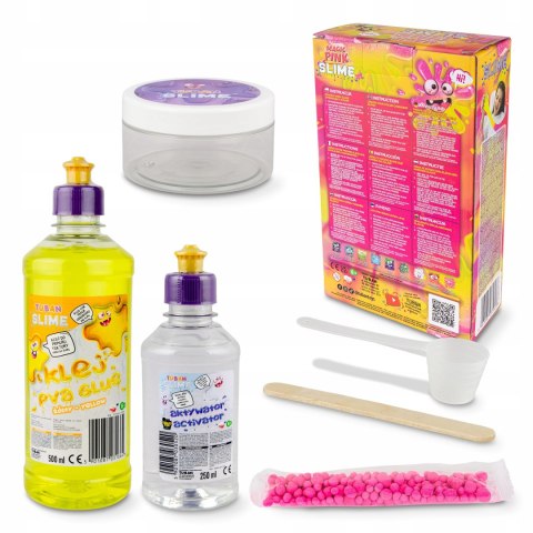 Zestaw do Robienia Glutów Super Slime Magic Pink XL Zmieniający Kolor Tuban