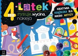 4-latek rysuje, wycina, nakleja Książeczka dla małego artysty Aksjomat