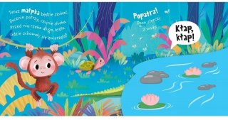 A kuku! W dżungli Filcowe klapki i lusterko Książeczka Sensoryczna Aksjomat