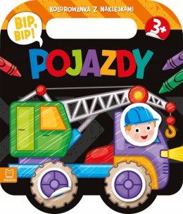 Bip, bip! Pojazdy Kolorowanka z naklejkami Aksjomat