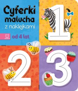 Cyferki malucha z naklejkami dd 4 lat Aksjomat Cyfry Czterolatka