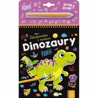 Dinozaury Zdrapywanka z rysikiem Wydrapywanka Aksjomat
