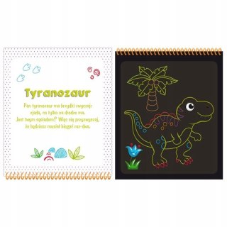Dinozaury Zdrapywanka z rysikiem Wydrapywanka Aksjomat
