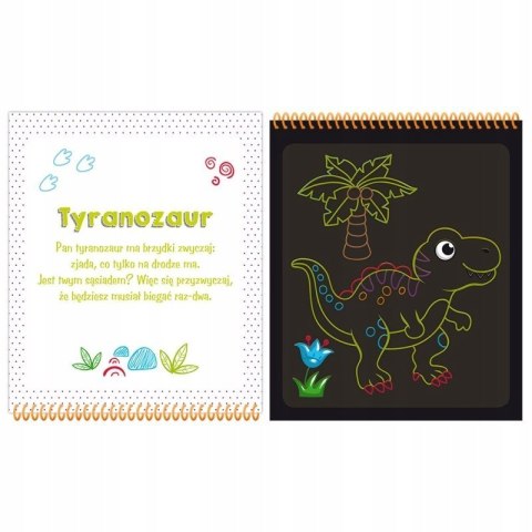 Dinozaury Zdrapywanka z rysikiem Wydrapywanka Aksjomat
