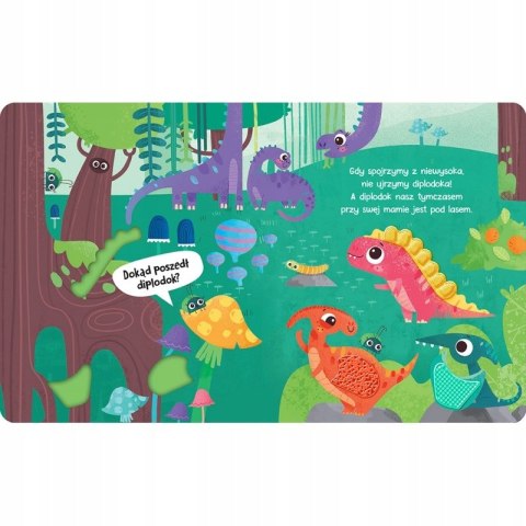 Dinusie i mamusie Książeczka sensoryczna dla maluszka Dinozaury Aksjomat