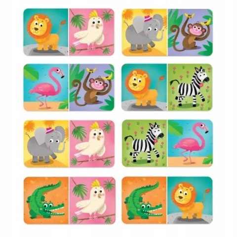 Domino Małe zoo Mały miś to lubi! Gra Książeczka Aksjomat