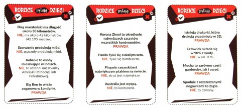 Dzieci kontra Rodzice Prawda czy Fałsz? Kangur Gra Rodzinna