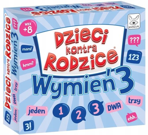 Dzieci kontra Rodzice Wymień 3 Kangur Gra Rodzinna Planszowa 8+