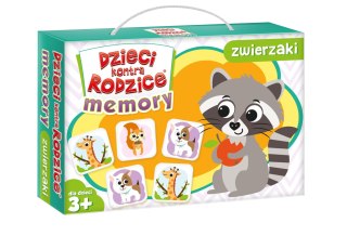 Dzieci kontra rodzice Memory Zwierzaki Gra planszowa Kangur 3+