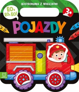 Eo, eo, eo! Pojazdy Kolorowanka z naklejkami Aksjomat