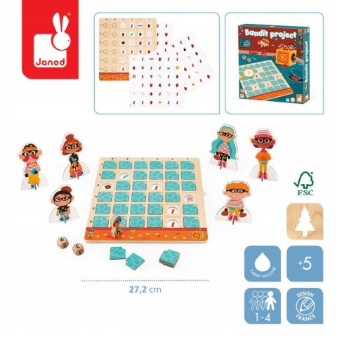 Gra planszowa Złodziejaszki Bandit Project Janod Gra strategiczna