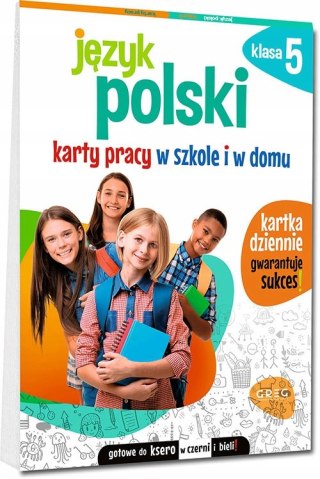 Język polski Karty pracy w szkole i w domu klasa 5 Greg