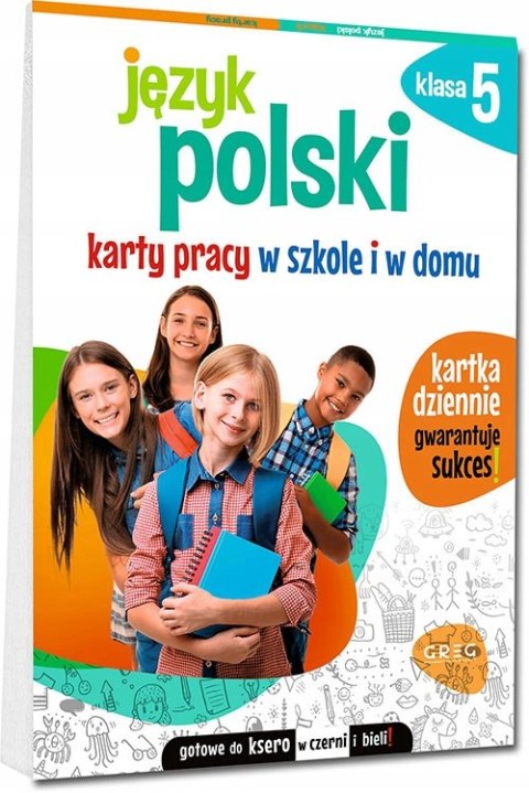 Język polski Karty pracy w szkole i w domu klasa 5 Greg