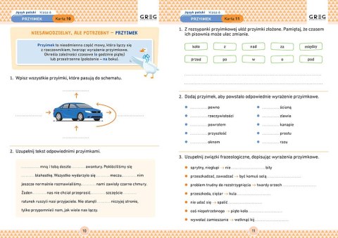 Język polski Karty pracy w szkole i w domu klasa 6 Greg
