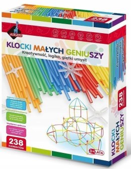Klocki Małych Geniuszy Małe Słomki 238 elementów Rurki