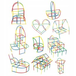 Klocki Małych Geniuszy Małe Słomki 238 elementów Rurki