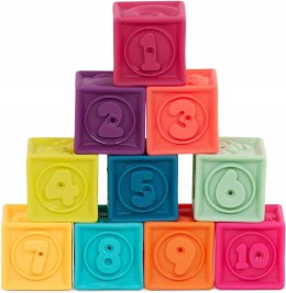 Klocki miękkie Zestaw 10 el. B.Toys Miętowy B.Baby BX1481Z