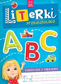 Literki przedszkolaka Książeczka z naklejkami Aksjomat Litery
