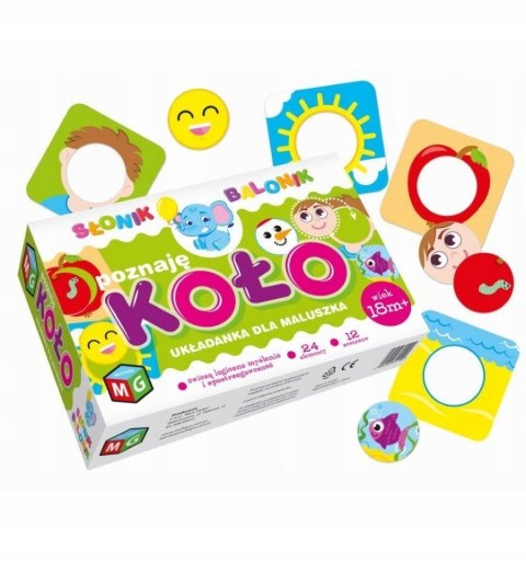 Poznaję Koło Układanka dla Maluszka 18m+ Słonik Multigra