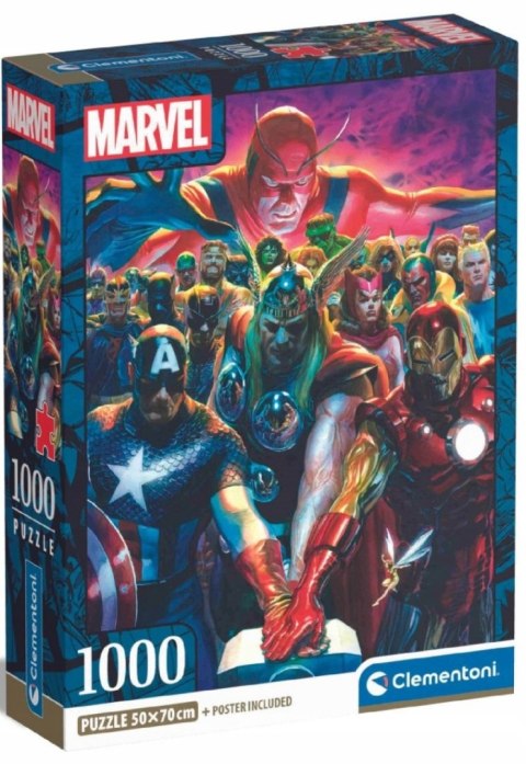 Puzzle 1000 elementów 39915 Marvel The Avengers Compact Clementoni