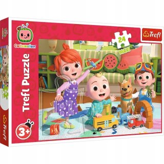 Puzzle 24 elementów Maxi Cocomelon, gotowi na przygodę 14363 Trefl 3+