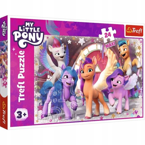 Puzzle 24 elementów Maxi Kucyki Pony Wesoły dzień kucyków 14355 Trefl 3+